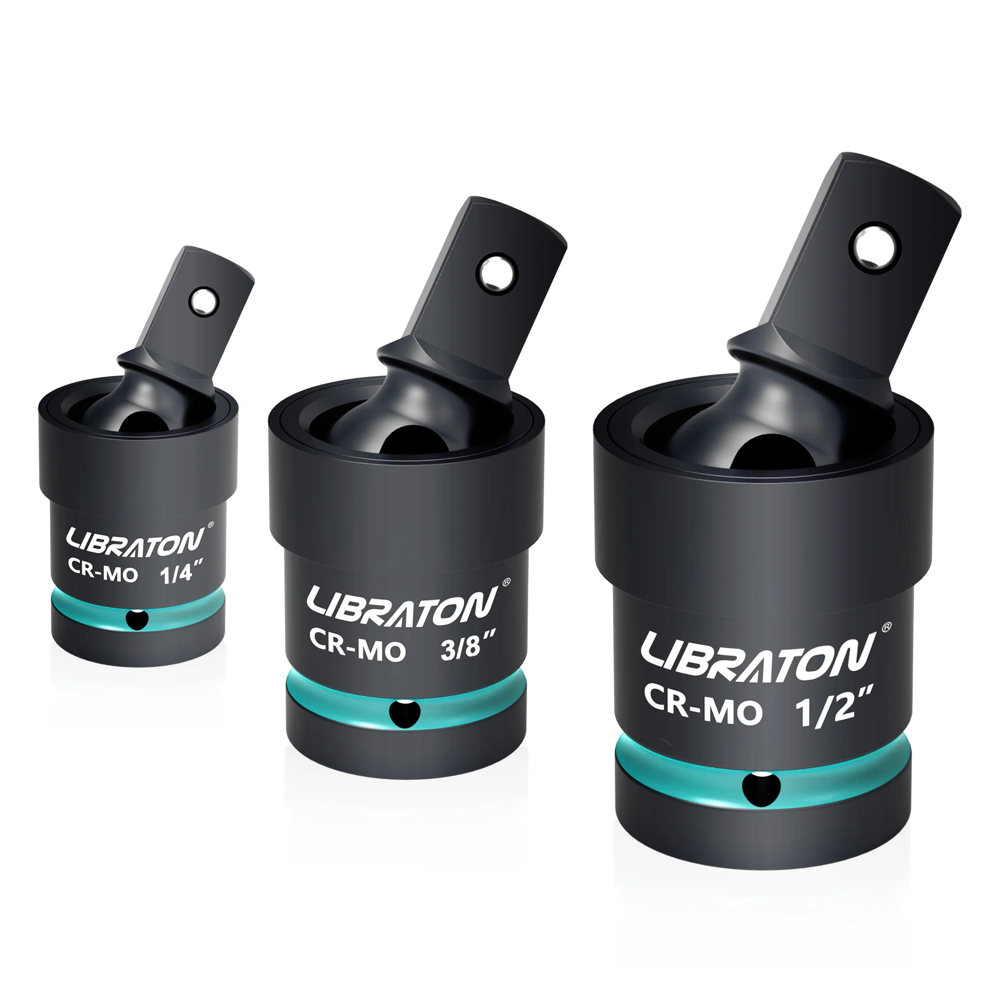 Zestaw nasadek obrotowych 1/4", 3/8", 1/2", nasadki typu \"wobble\", nasadki udarowe obrotowe, nasadki uniwersalne, zestaw nasadek z obrotem 360 stopni