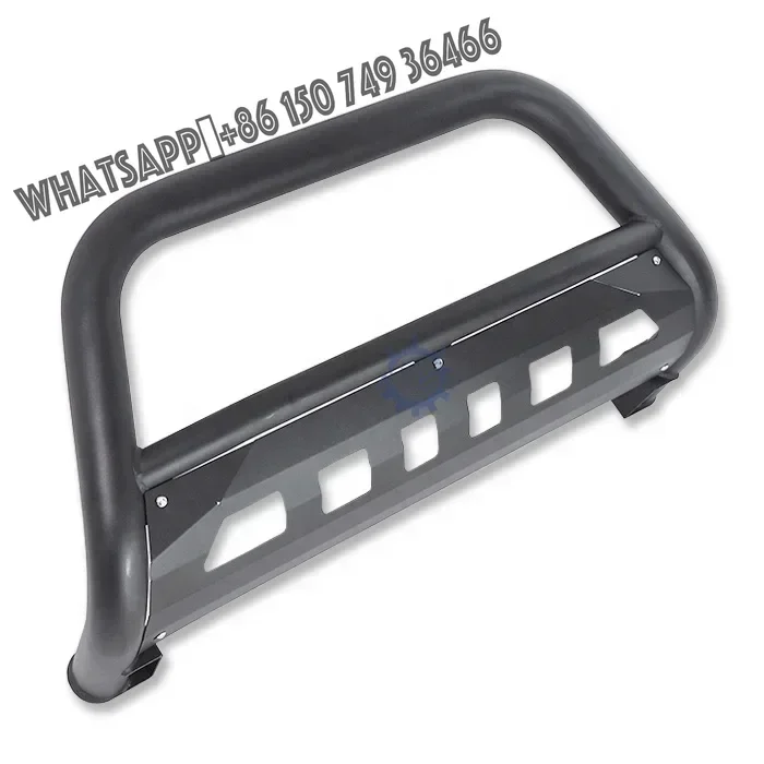 Hilux GUN125 Pipe Grill Guard Black with Skid Plate New U-shaped Bush Bar Bumper Guard for Toyota Exterior Custom Front Off-road