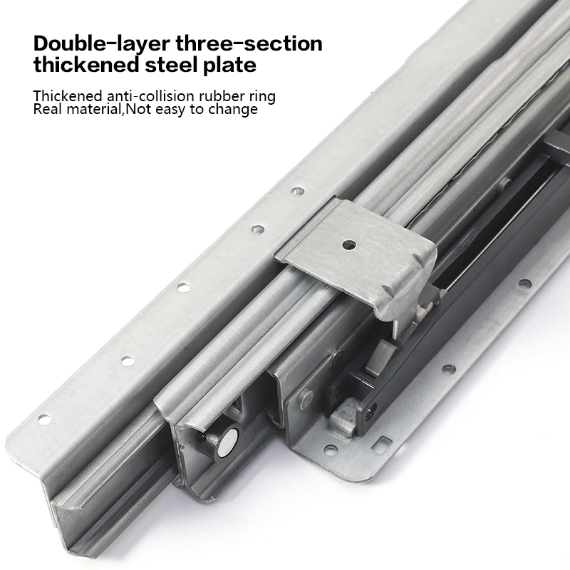 Stair Cabinet Heavy-Duty Slide Rail Locker Floor Rail Shoe Cabinet Slide Pull-Out Load-Bearing Bottom-Mounted Drawer Rail
