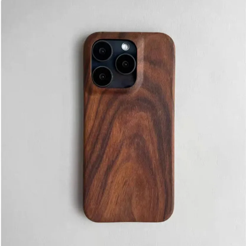 For iPhone 16 Pro Walnut Cherry Wood Rosewood Bamboo Wooden Back Cover Phone Case For iPhone 14 15 16 Pro Max 16Plus