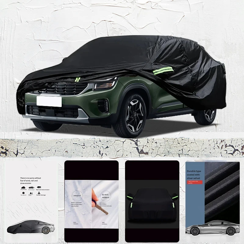 

For-Kia-Seltos-Anti-UV-Sun-Shade-Rain-Snow-Resistant-Dustproof-Car-umbrella-Black-cover-Full