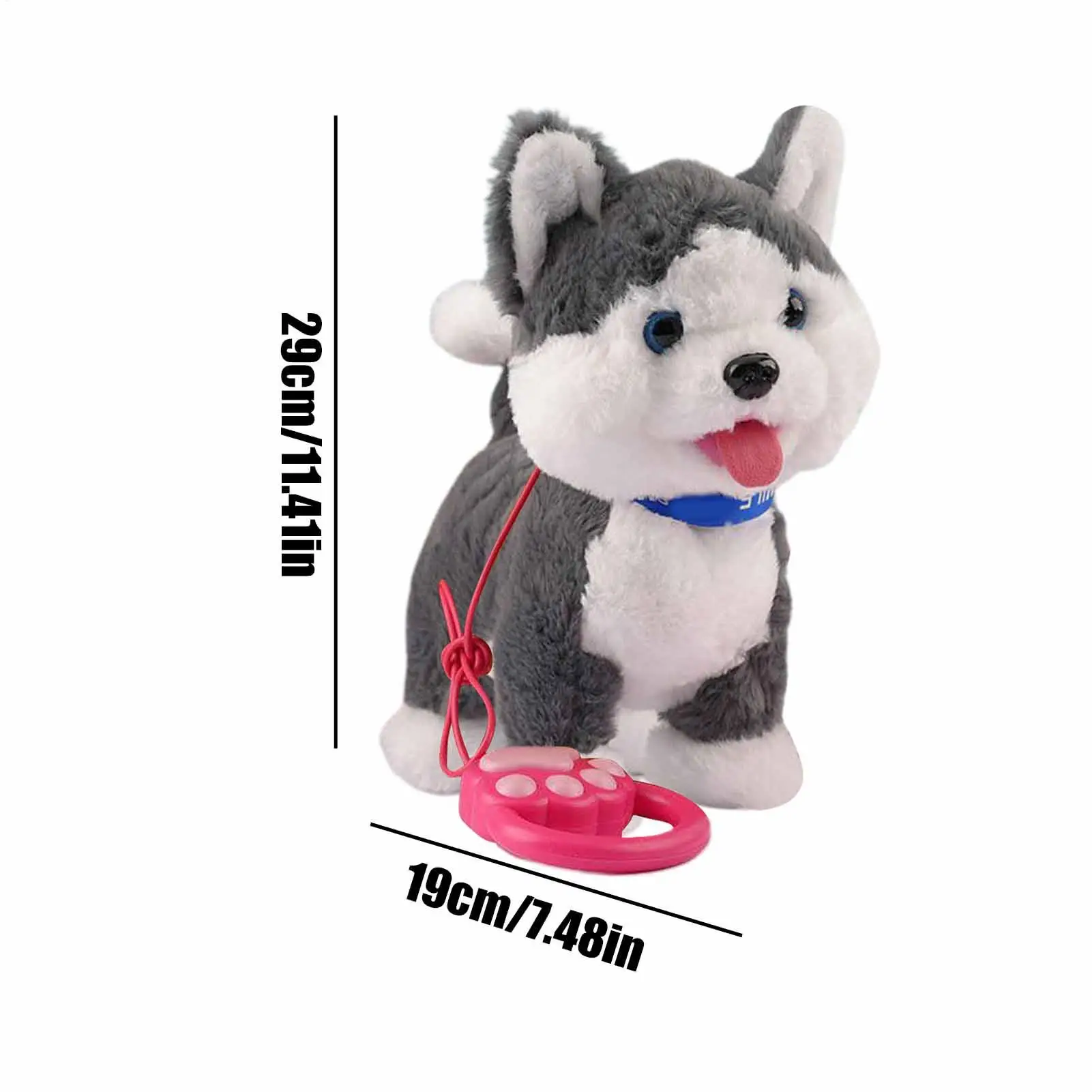 Brinquedo de cachorro robô interativo de pelúcia andando com música cachorro robô que atende como um cachorrinho real para crianças meninos meninas festa de aniversário