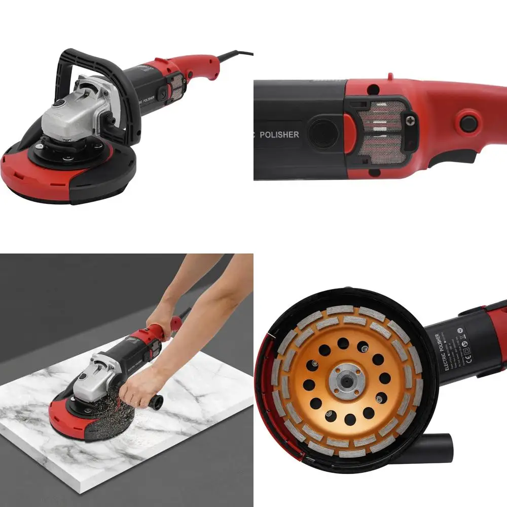 

Электрическая шлифовальная машина для бетонного пола с регулируемой скоростью, 1580 Вт, 6 скоростей, 3000 об/мин, с удалением пыли и алмазным шлифовальным кругом для Con