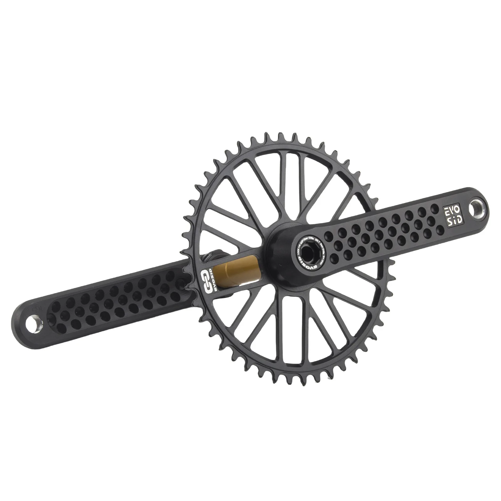 EVOSID Ultralight Road Bike Crankset 165/170/175mm Gravel Bicycle Crank Chainring Three-nail Straight Installation Crank 8/9-12S