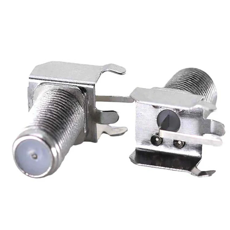1/5/10PCS 90 Degree F Head Elbow Connector, Inch Thread Female Iron Shell Coax Adapter for TV & Digital Set Top Box Cable