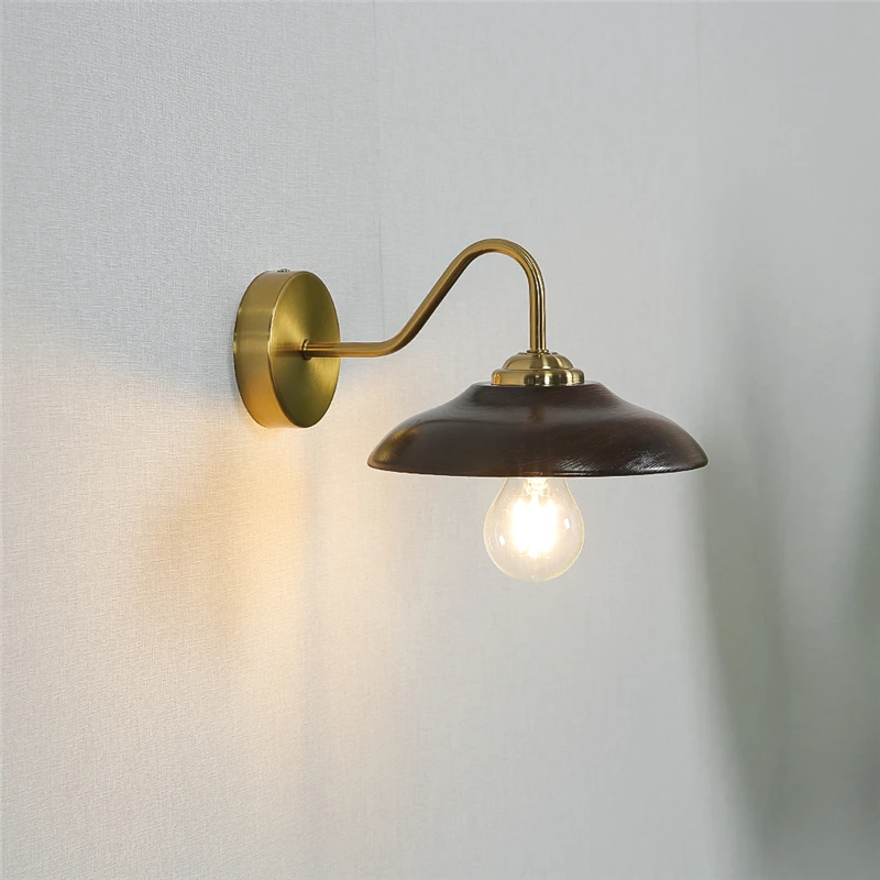 Walnut Wood Wall Lamp Living Room Eye Protection Lamps Modern Simple Atmosphere Lights Minimalist Bedroom Bedside Light Fixtures