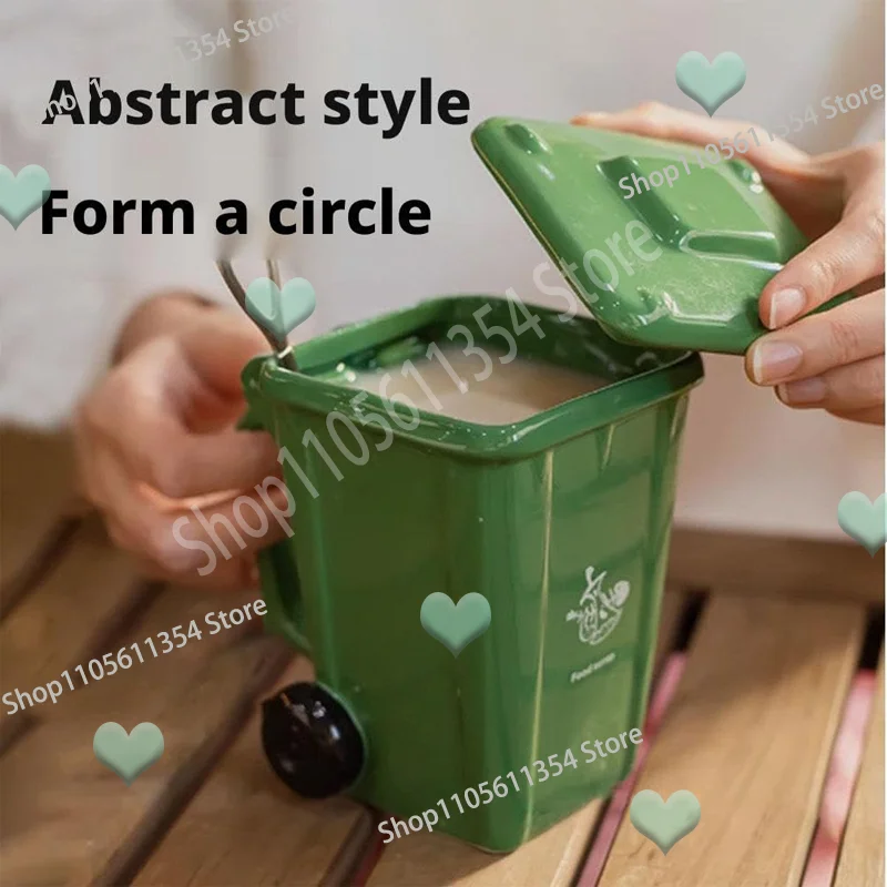 400ml Creative Trash Can Ceramic Mug Ins High Aesthetic Mugs Birthday Funny Gift Dormitory Student