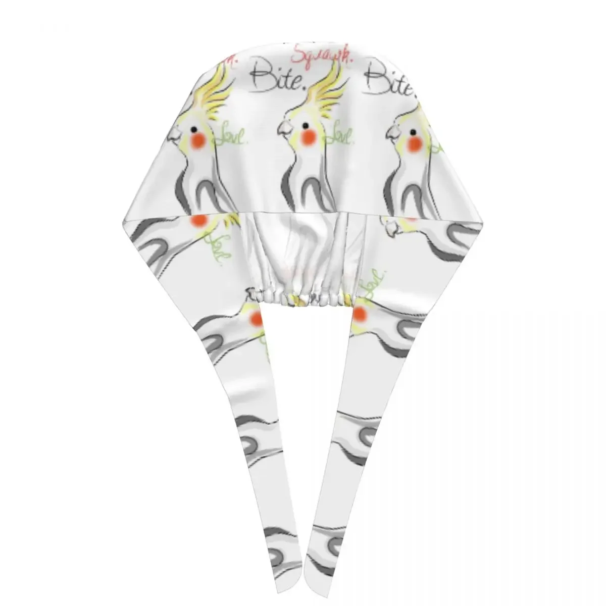 Cockatoo Cockatiel Parrot Squawk Bite Love Scrub Hat Doctor Working Surgical Cap Unisex Adjustable Nursing Caps for Dentist