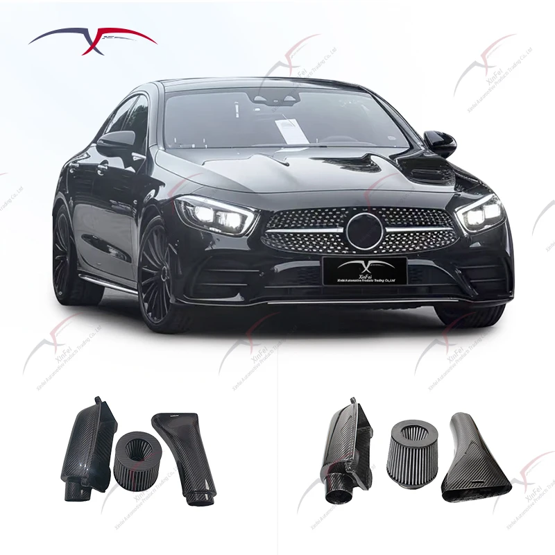 

Suitable for C E W204 1.8T Automotive Parts Carbon Fiber Cold Intake System Kit Cold Intake Filtration System