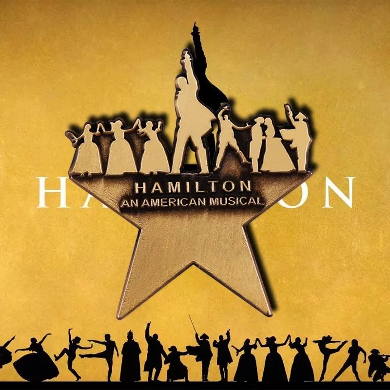 Broche con insignia perimetral musical Broadway Hamiltons-seis reinas SIX Chicago pin
