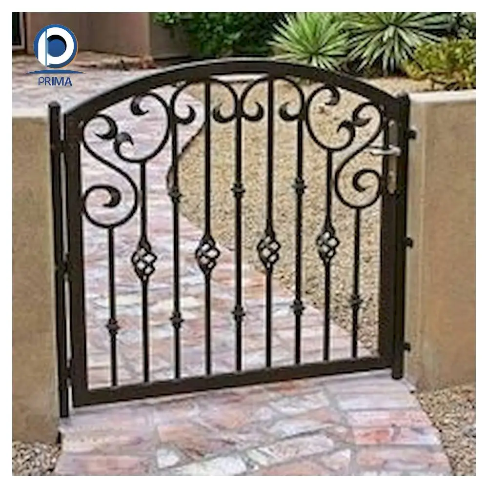 High Quality Wrought Iron Double Gate Security Gate for Villa Yard Garden Driveway Entrance Gate