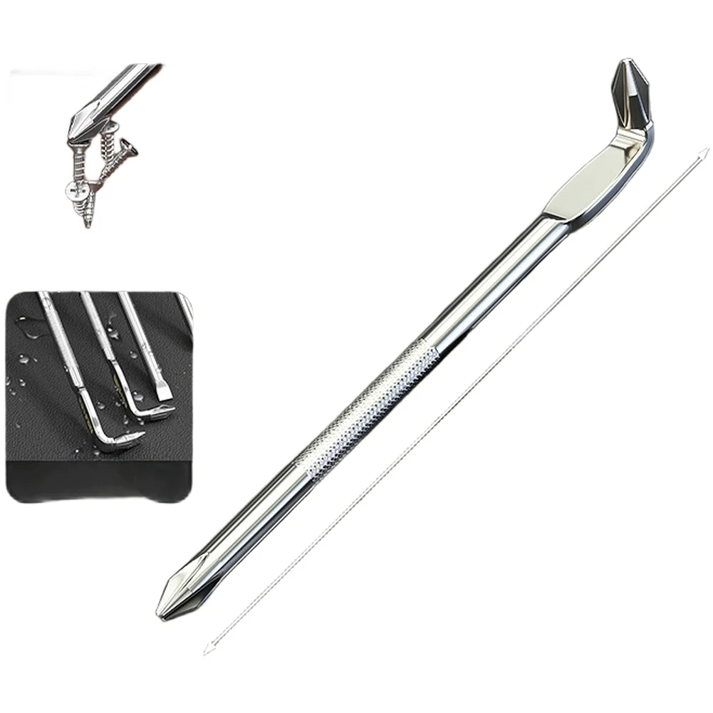 90 Degree L Shape Magnetic Screwdriver Alloy Steel Angled Head For Cross Flathead Screws Tight Space Hand Tool Kit