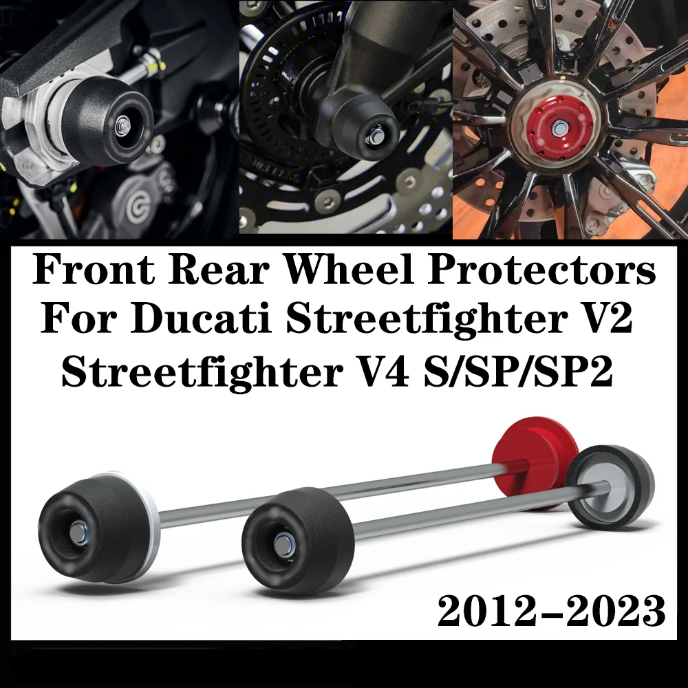 

Rear Front Axle Fork Crash Slider For Ducati Streetfighter V2 / Streetfighter V4 /S/SP/SP2/ 2012-2023 Motorcycle Wheel Protector