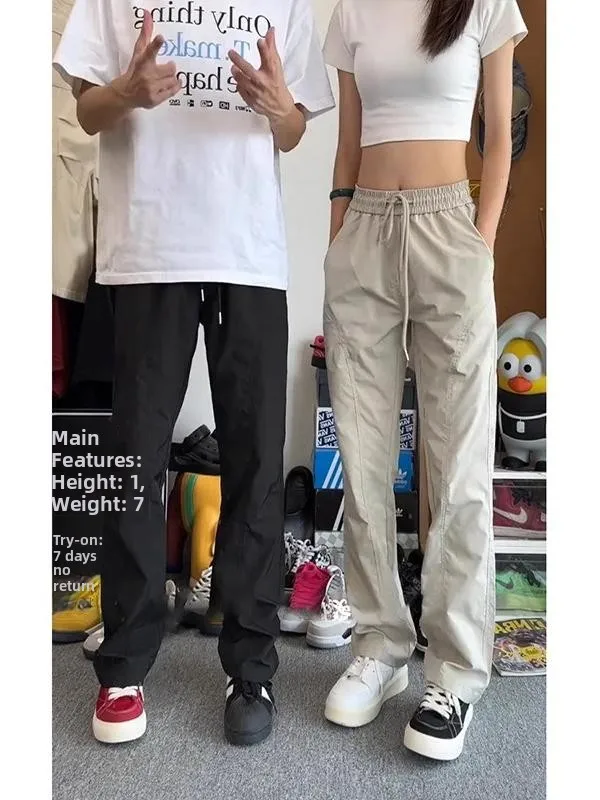 

Мужские брюки прямого кроя с широкими штанинами и легким клешем, цвета королевский синий, осенне-зимние, в американском повседневном спортивном стиле