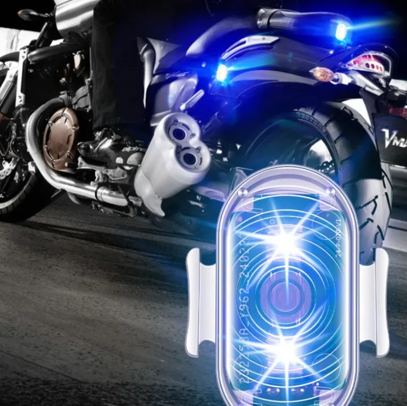 Car LED Flashing Warning Light Wireless Remote Control Universal Motorcycle Rainbow Flashing Warning Light Auto Motorcycle Lamps