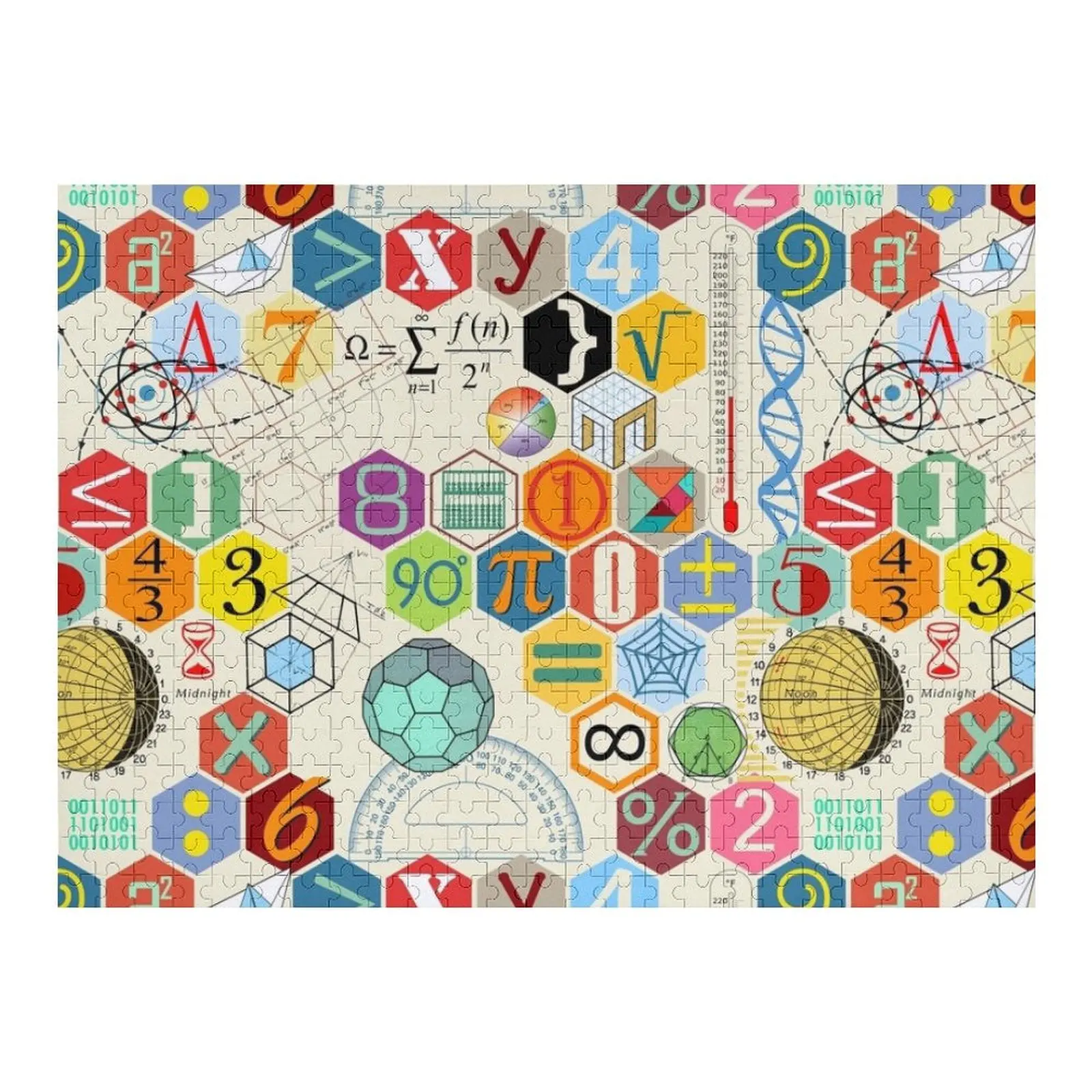 

Math in color (vintage) Jigsaw Puzzle Personalized Gift Custom With Photo Custom Child Iq Puzzle