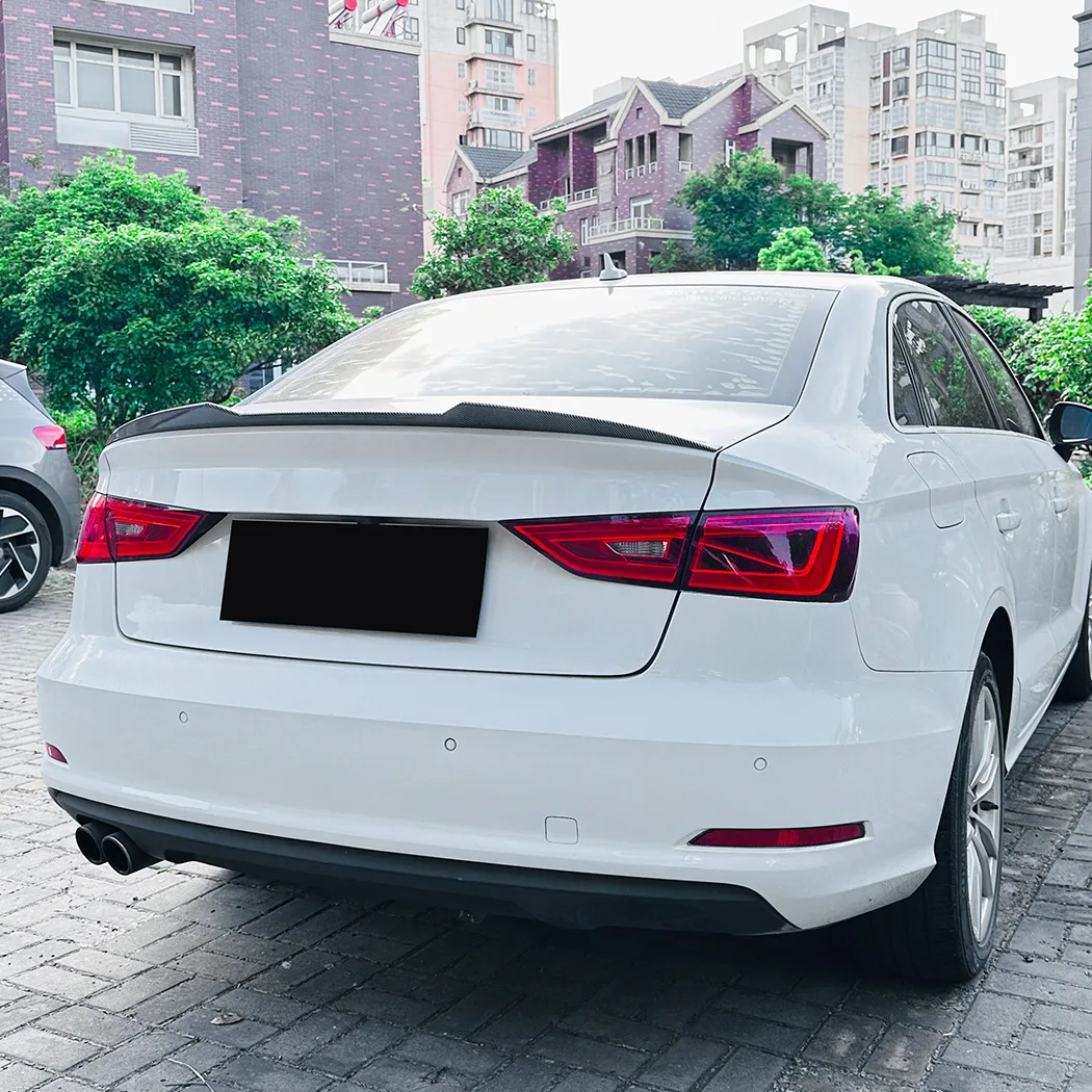 

For Audi A3 8V 2014-2020 Sedan M4 Blade Style Roof Spoiler Wing Trim Exterior Upgrade