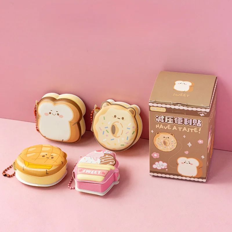 4Pcs New Stress Mini Creative Relief Sticky Notes Modeling Book Students Portable Office Memo Can Be Pasted Note Pads