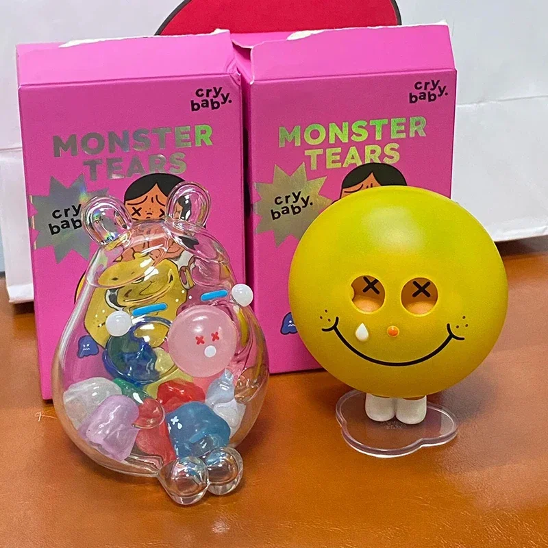 CRYBABY Monster Tears Series Blind Box Toys, Linda muñeca negra de orangután, modelo de figura de acción, caja misteriosa, regalos sorpresa para amigos