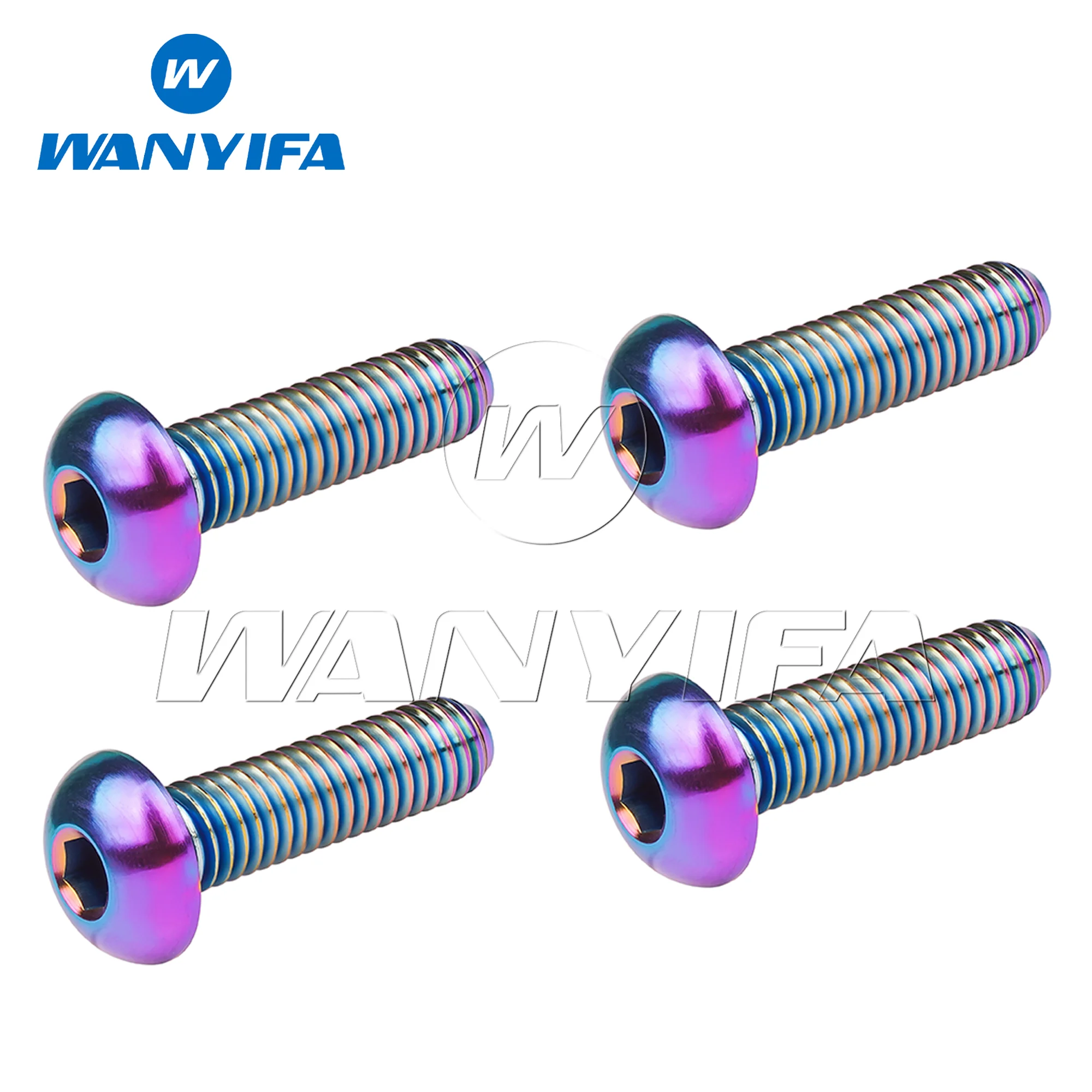 Wanyifa Titanium Bolts M5x8/10/12/15/18/20/25/30mm Water Bottle Cage Bottle Holder Bolt Screw 4pcs