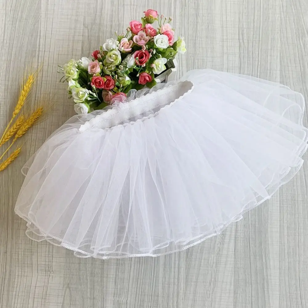 Moda 4 camadas meninas tutu saia fofo tule dança pettiskirt rede princesa saia crianças meninas
