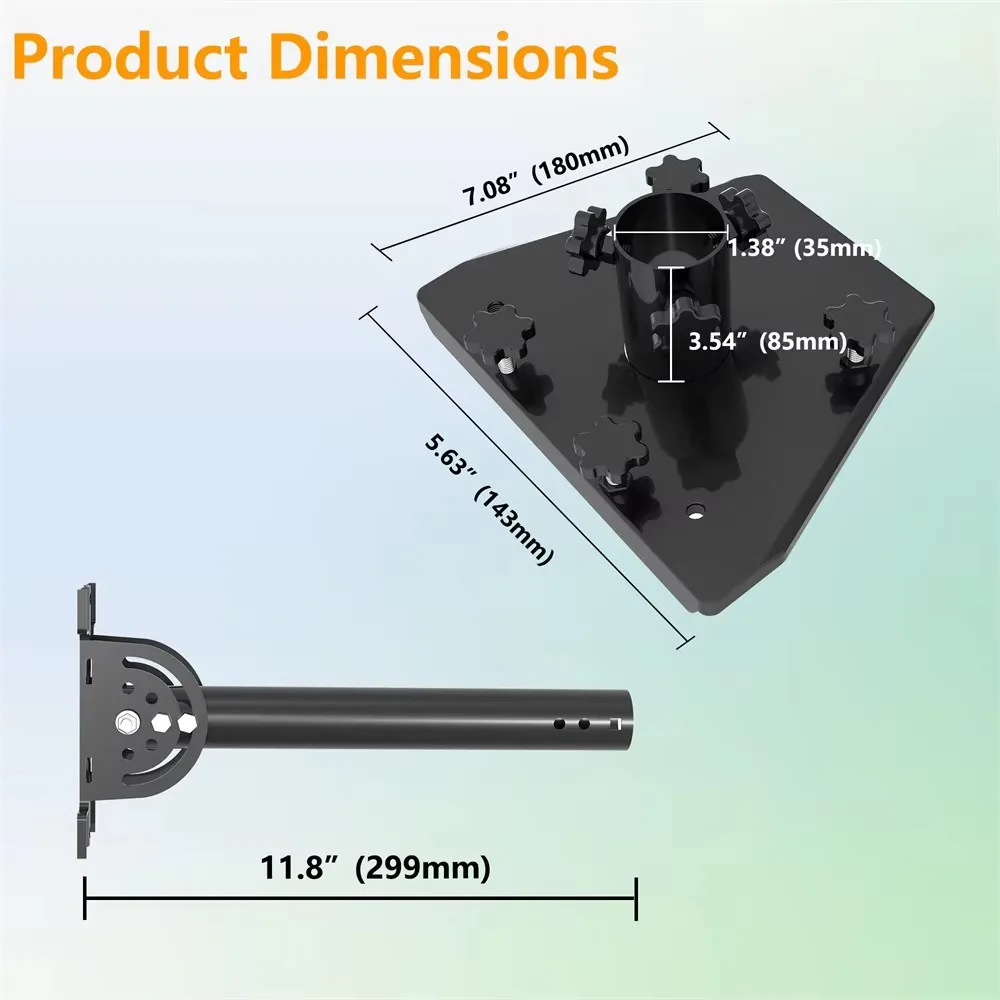 Gen3 Starlink Pipe Adapter,Pole Mount Adapter Mount Kit Bracket,for Starlink Gen 3 Dish,V3 Plate Roof Mount Bracket Accessories