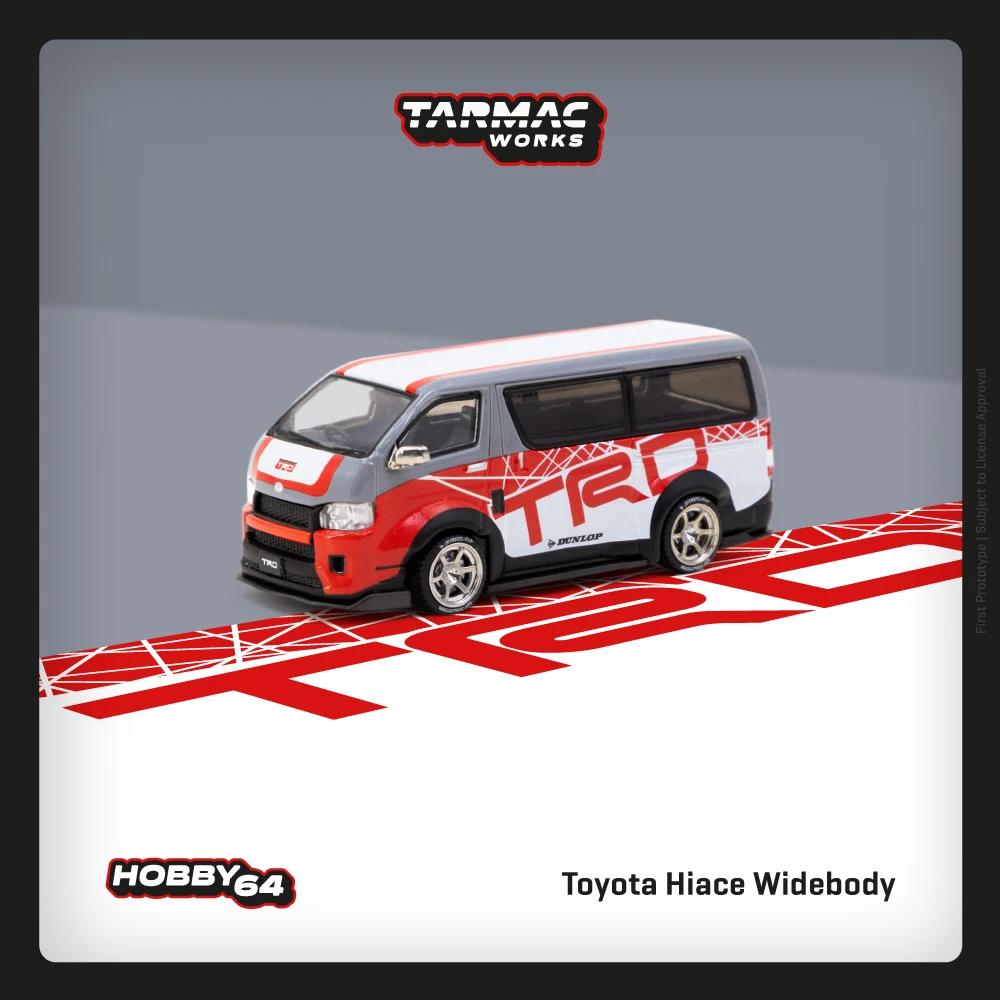 In Stock TW 1:64 Hiace Widebody TRD Simulation Alloy