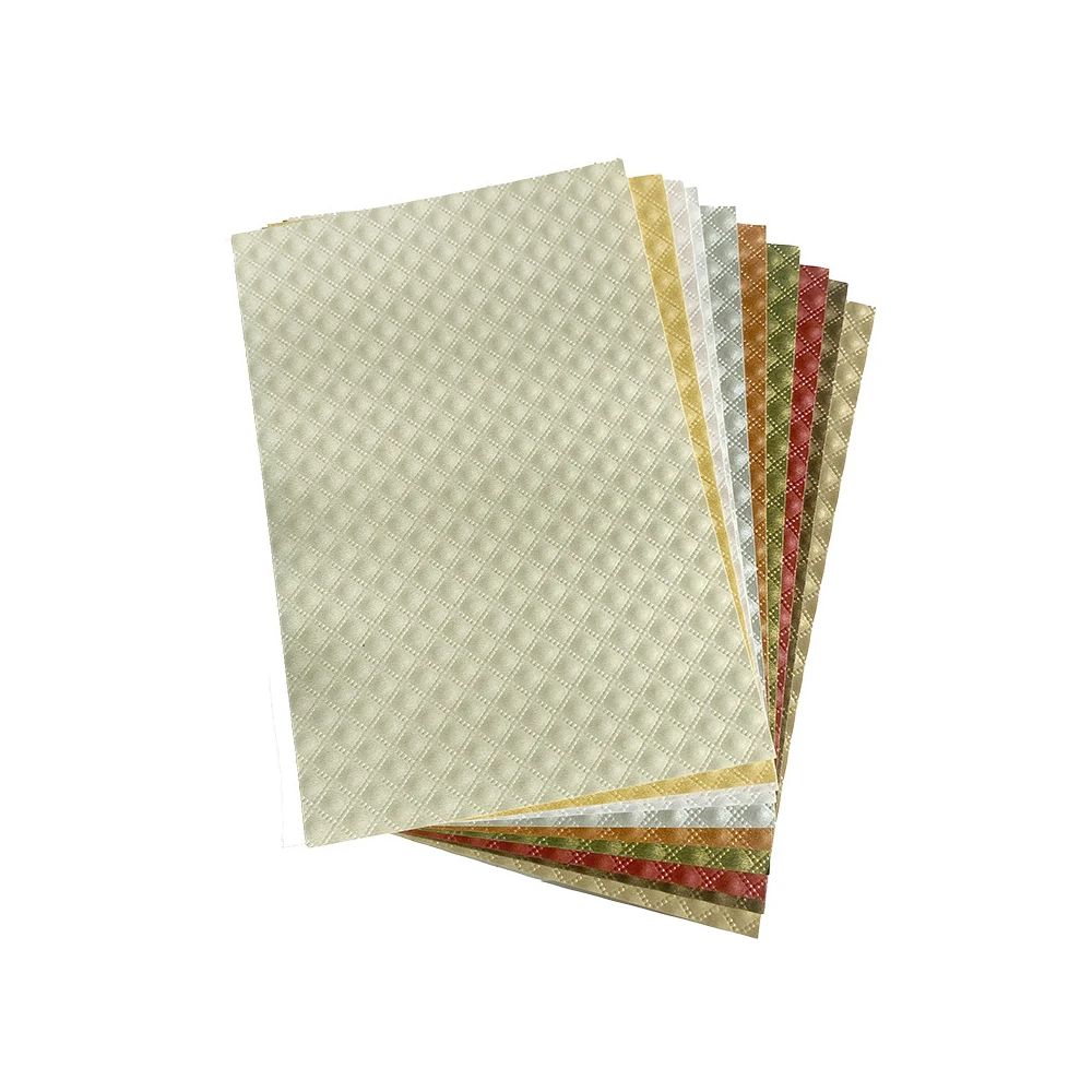 50sheets/Set of 10 Colours A4/A5/A6 Pineapple Texture Embossed Paper Pearlescent Color Paper for DIY Greeting Card Cover Making