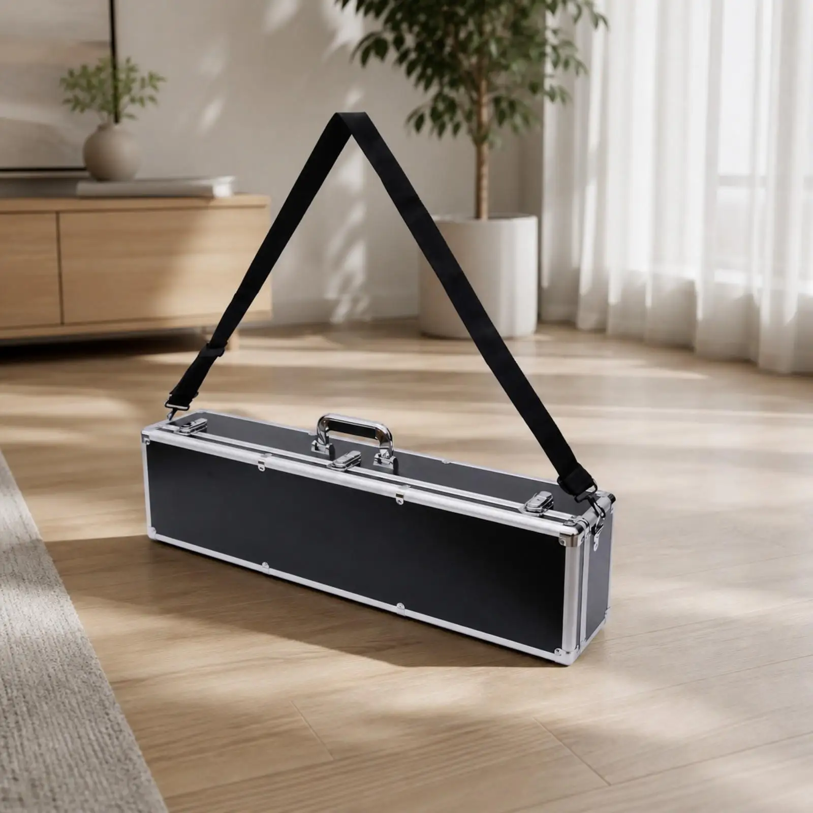 Shockproof Aluminum Violin Case 4/4 with Metal Corners and Adjustable Shoulder Strap for Musicians on the Go