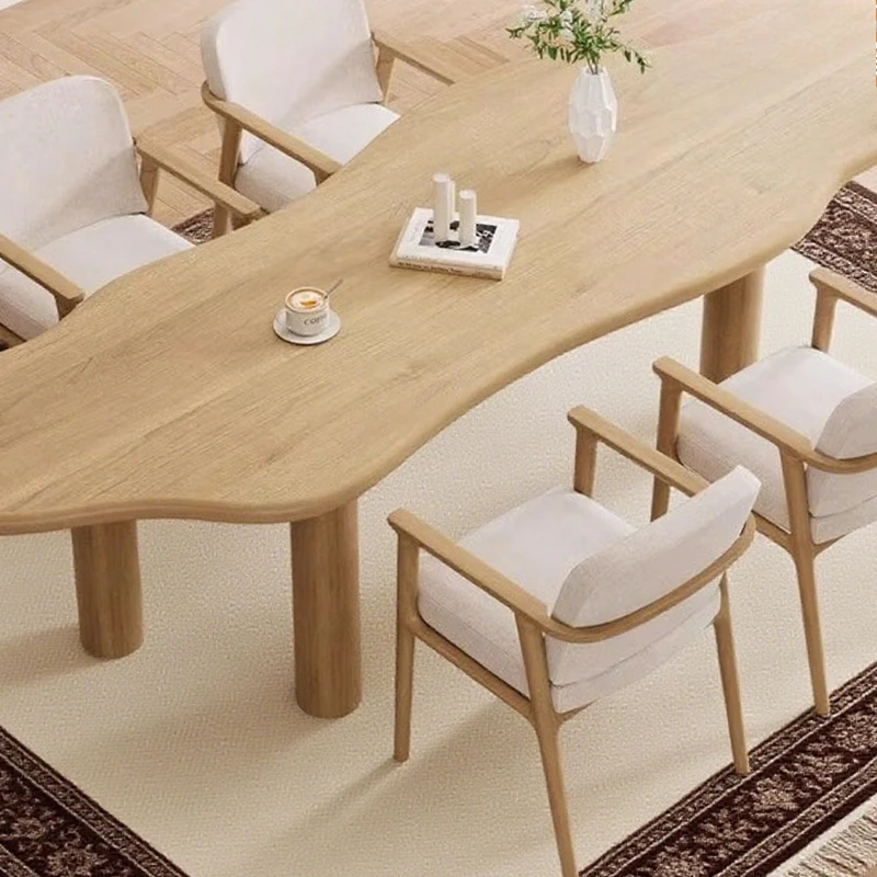 خشب متين حديث وبسيط من الشمال، وطاولة تفاوض مكتبية، وطاولة مؤتمرات، ومكتب كمبيوتر