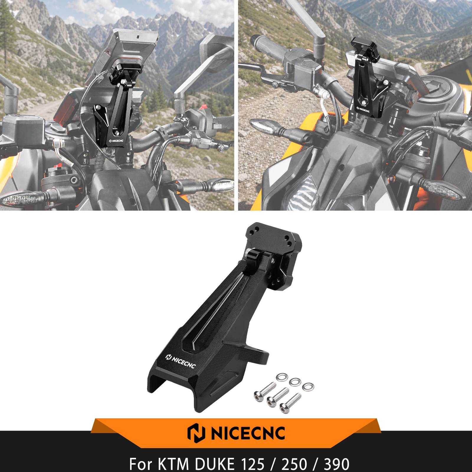 for-ktm-duke-125-250-390-2024–2026-amps-device-mount-phone-holder-bracket-gps-mounts-125-duke-250-duke-390-duke-2026-2025-2024