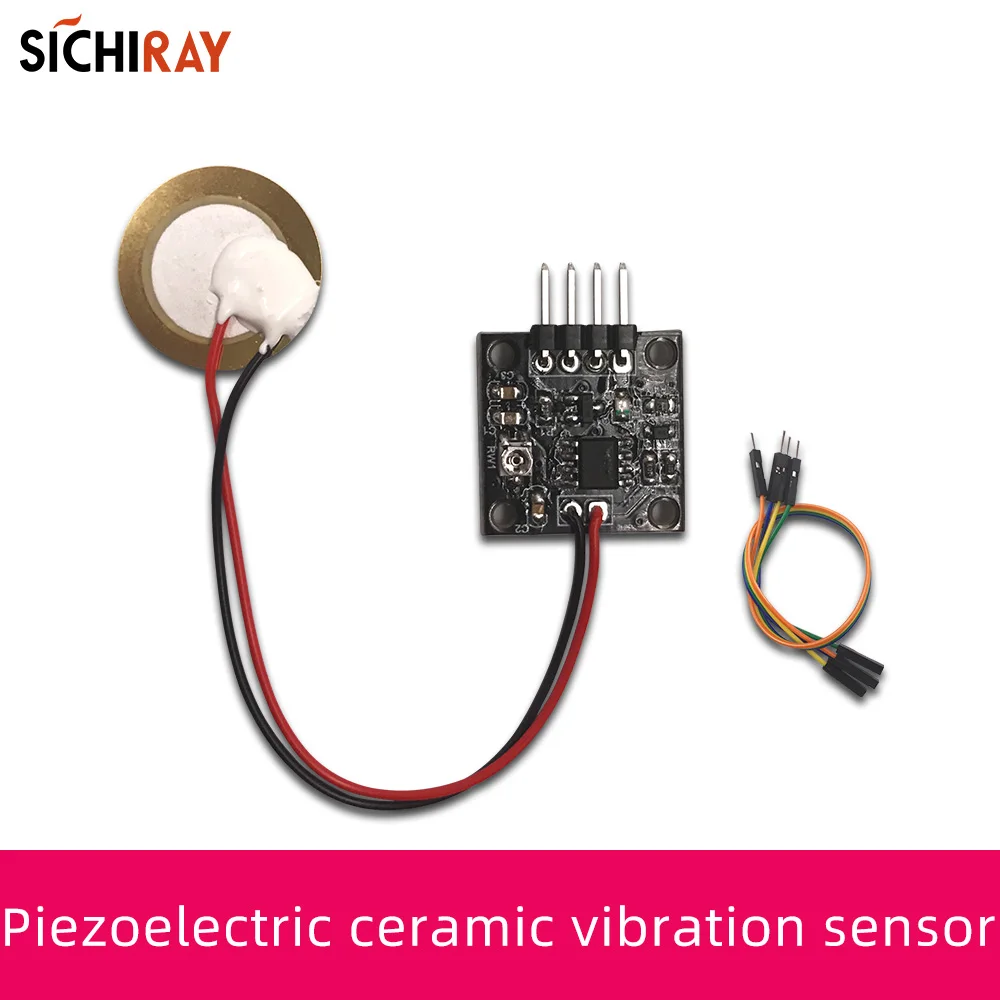 Electronics DIY Hardware Piezoelectric Ceramic Vibration Sensor Module Analog Signal Output Compatible for Arduino