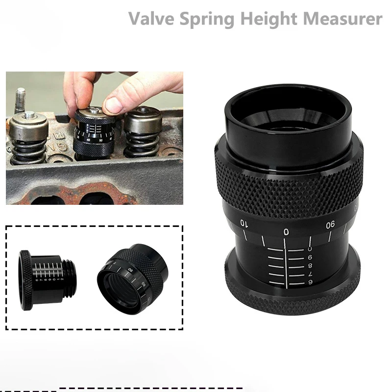 

4929 Valve Spring Height Micrometer Measurer Black Aluminium, 1.600"-2.200" Height Range Precise Readings Covers Most V8s