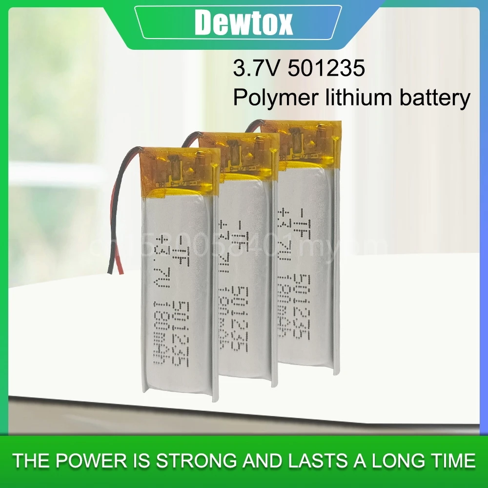 501235 3.7V 180mAh 051235 Lithium Polymer Rechargebale Li-ion Battery for Toy GPS MP3 Bluetooth Headset Reading Pen Watch