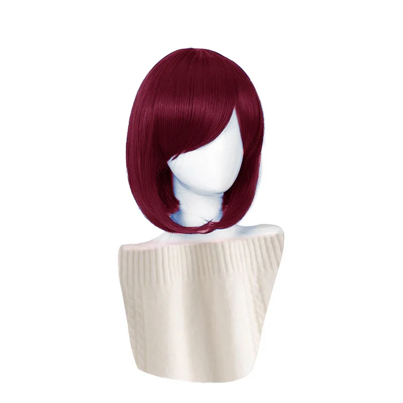 

Cos Аниме Парик Розовая Голова Бобо с Боковой Челкой Бобо Красочный Косплей Парик Короткие Волосы Оптом