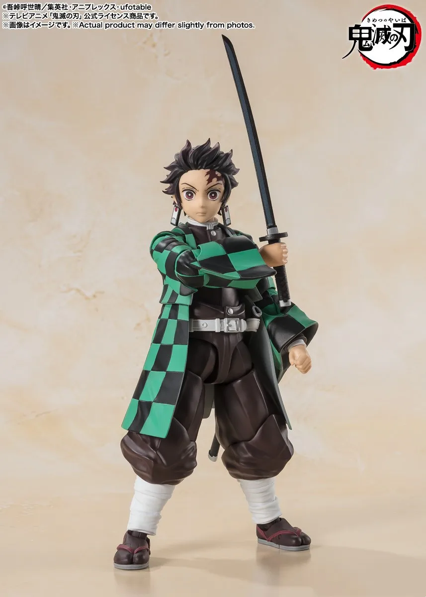 الأصلي بانداي S.H.Figuarts أنيمي الشكل شيطان القاتل كامادو Nezuko Tanjirou Tomioka Giyuu Action Figurine Kimetsu no Yaiba Toy