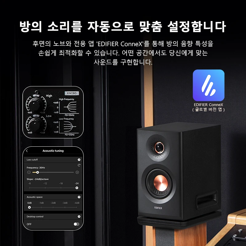 نظام مكبر صوت Edifier MR5 2.0 مزود بتقنية البلوتوث V6.0 LDAC مكبرات صوت عالية الدقة بدون أسلاك 3-Way Active Crossover 110W RMS