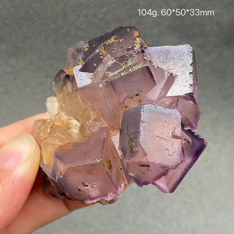100% natural purple fluorite raw stone mineral specimen healing crystal gem collection