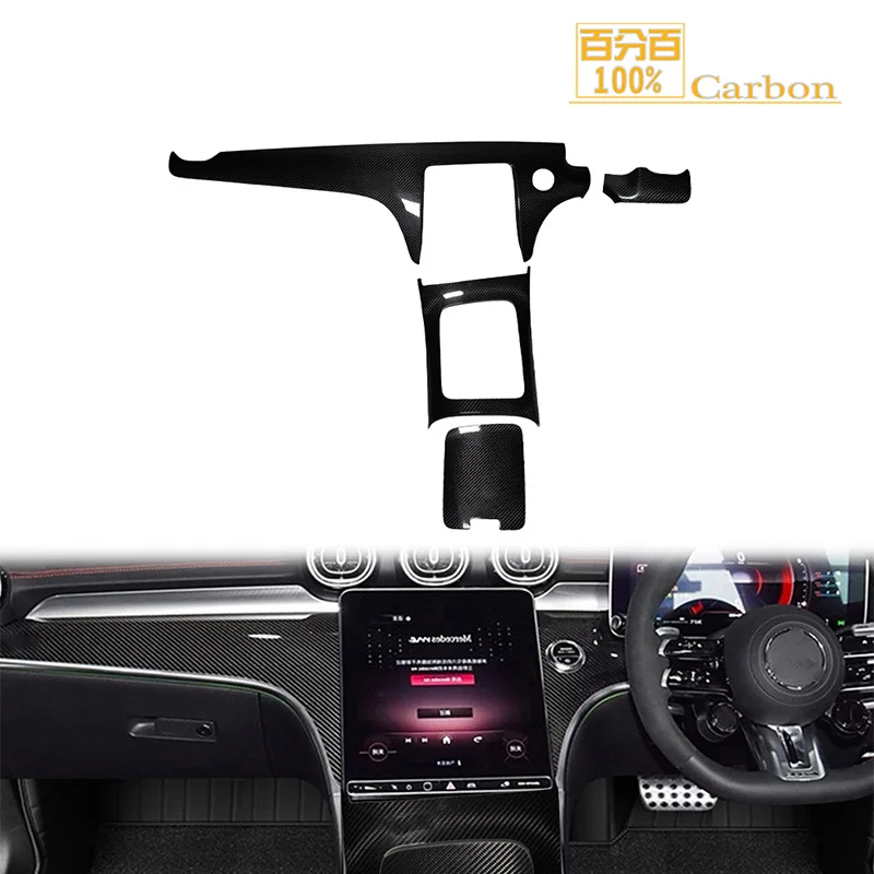 

RHD only Real Dry Carbon Interior Trims Dashboard Cover Center Console Cover For Mercedes C Class W206 C200 260 300 2022up