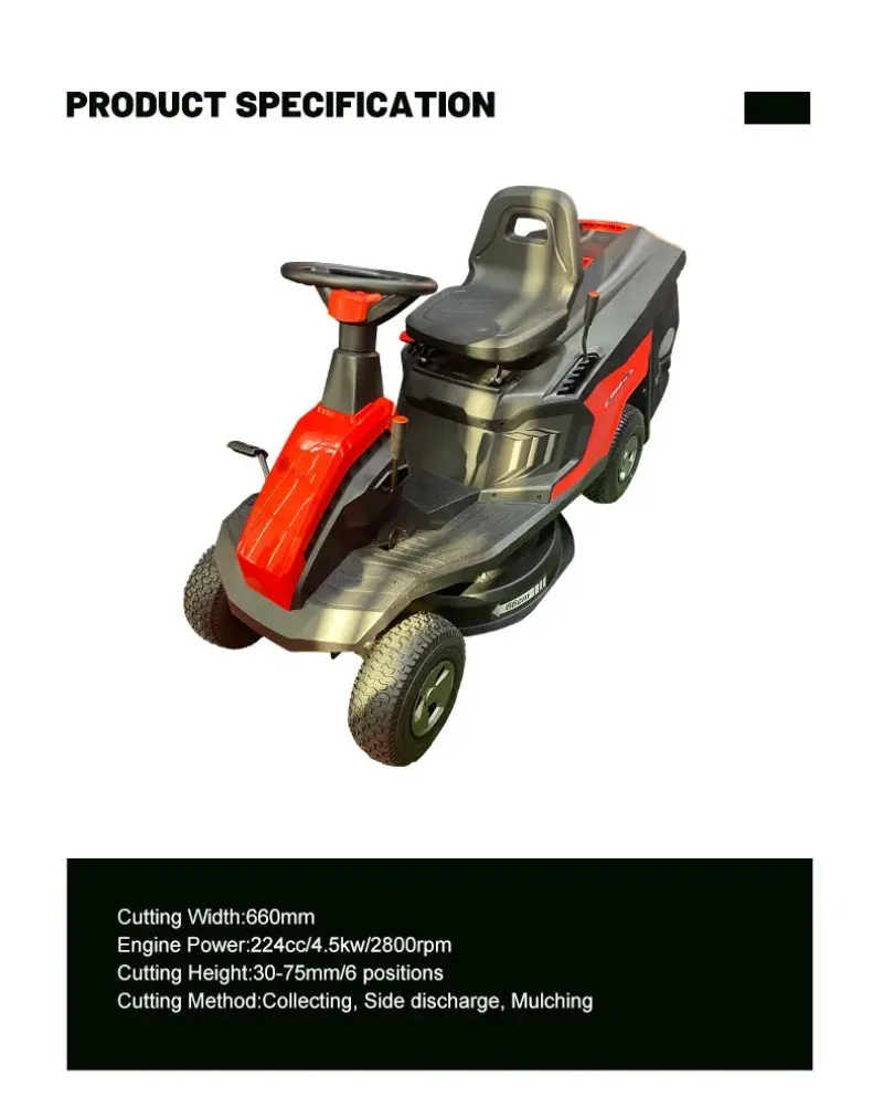 Electric Riding Mower New Cheap  Inch Industrial   Turn Lawn Mower With Gasoline Engine