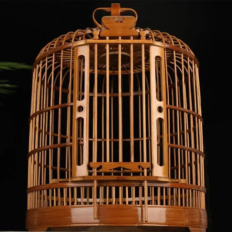 Thrush Bird Cage Bamboo Full Set of Accessories Boutique Handmade Bird Cage Octopus Bird Cage Bamboo Large Bird Cage bird house