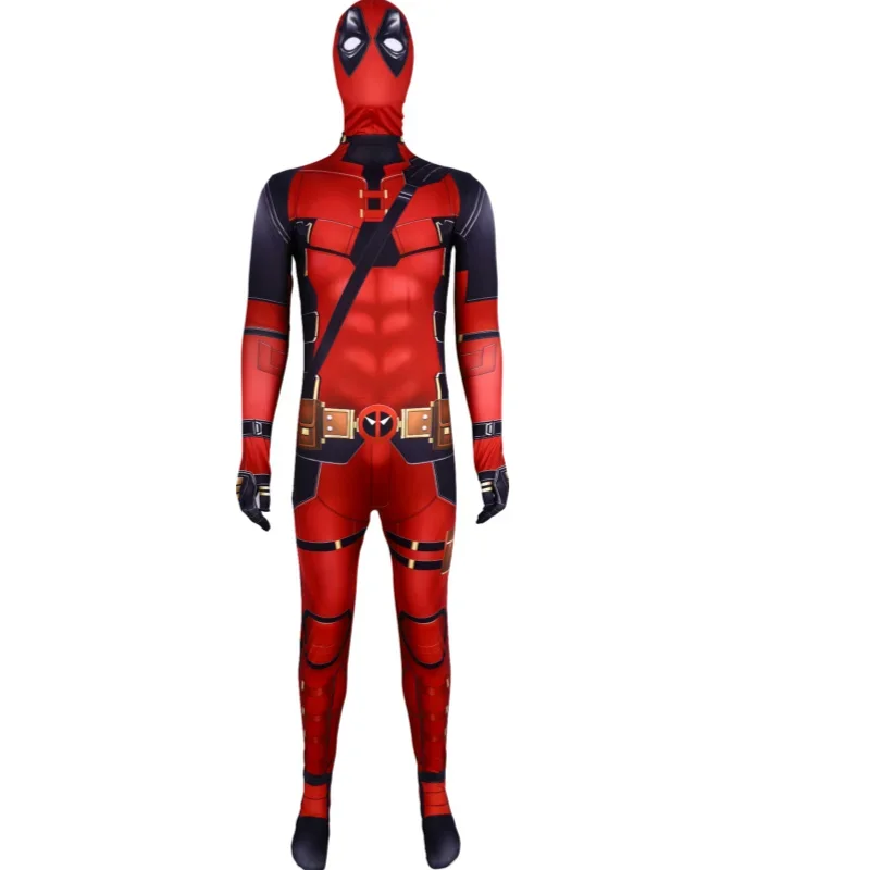 Costume da supereroe Deadpool Halloween Cosplay tuta ragazzi Fantasy Movie Character Mask collant con spada e borsa Holiday Set