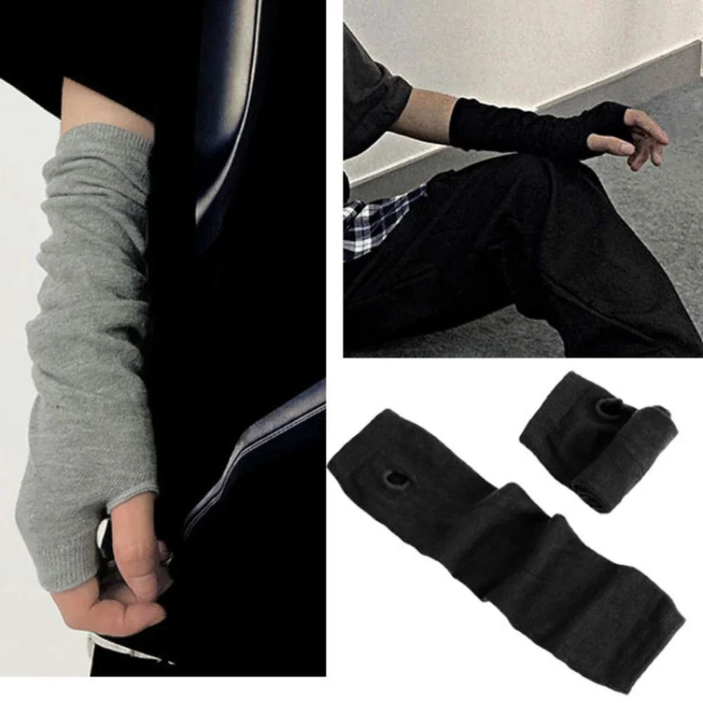 Emo Accessories Ninja Finger Gloves Anime Men Women Gothic Long Sleeve Mittens Spring Summer Sports Oversleeve Grunge Gloves Ins