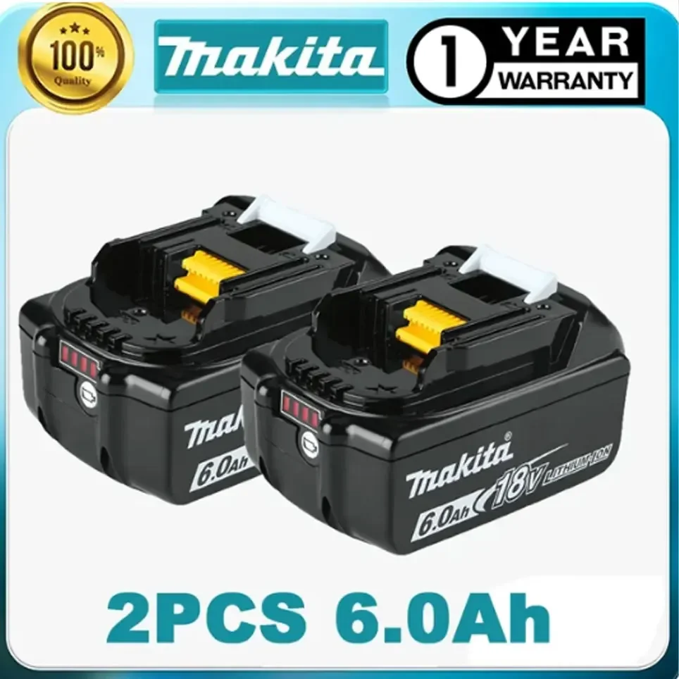 Makita 18V 6.0Ah Battery Original Lithium ion Rechargeable Battery 18V 6000mAh drill Replacement Battery BL1860 BL1850 BL1860B