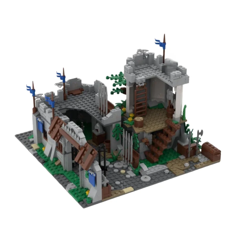 MOC Medieval Castle Series Model - Small Particle Building Blocks Toy Set with 702 Pieces - Suitable for All Enthusiasts to Asse