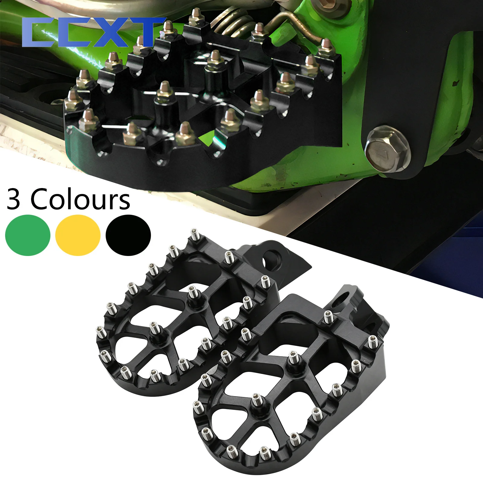 For Kawasaki KX65 KX80 kX85 KX100 KX112 KLX140 KLX140L KLX140G 1998-2023 Motorcycle CNC Foot Pegs Footpeg Pedals FootRest Parts