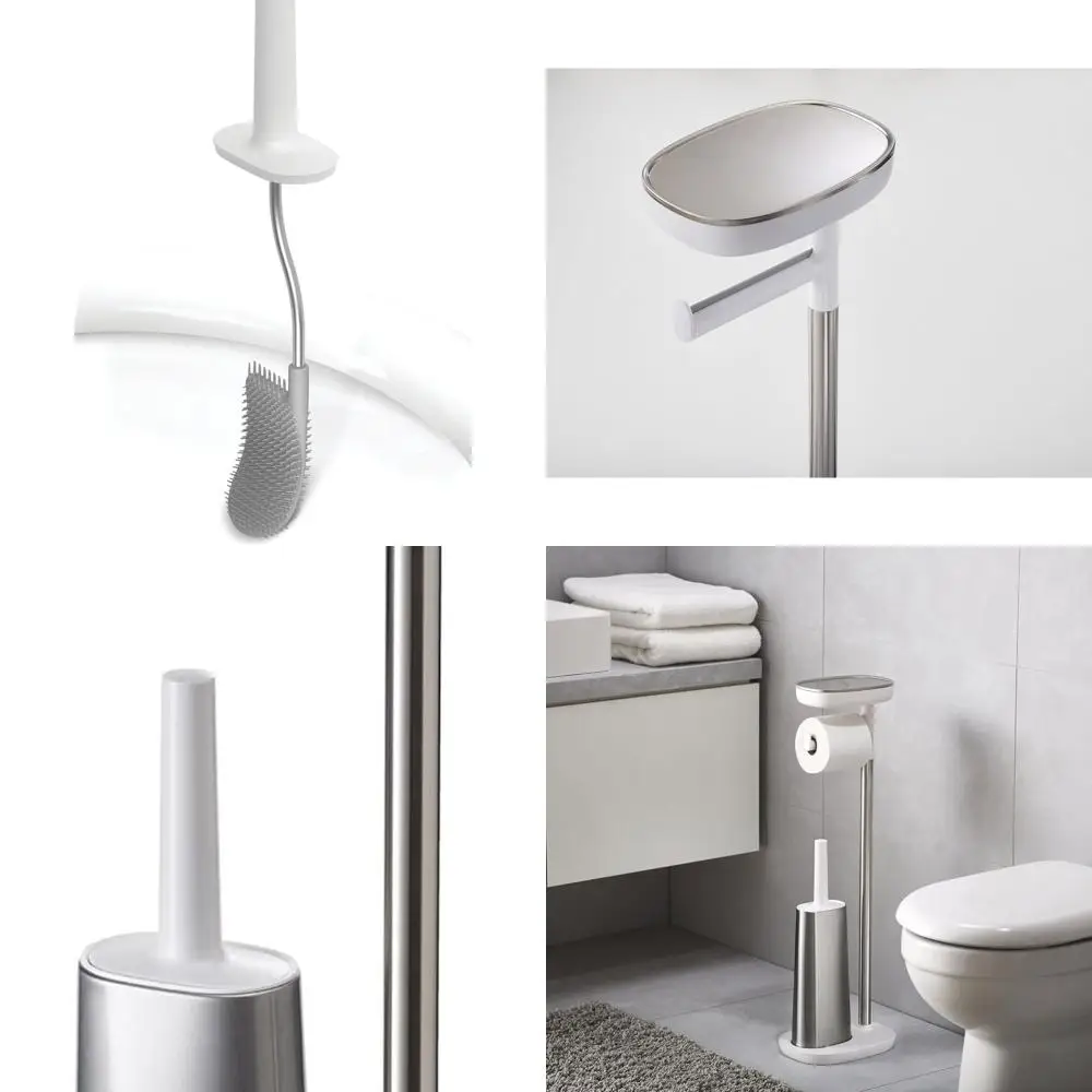 

Подставка для туалетной бумаги из нержавеющей стали с гибкой щеткой, полкой и ящиком