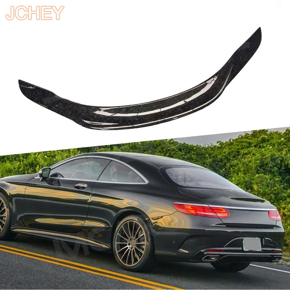 

Car Rear Trunk Lip Spoiler Wing for Benz S Class W217 C217 S63 S65AMG Coupe 2015-2020 Forged Carbon FiberDecoration Accessories