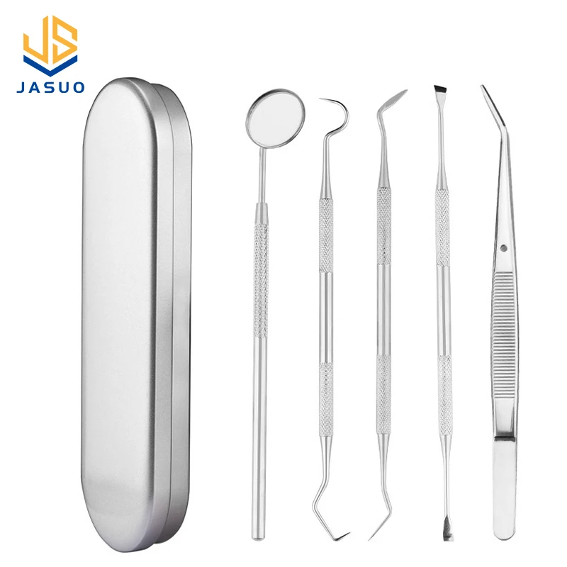 Zestaw narzędzi dentystycznych Lustro Nierdzewne narzędzie do czyszczenia zębów Lustro do ust Pęseta Sonda Zestaw dentystyczny Narzędzie do przygotowywania jamy ustnej — zdjęcie 7