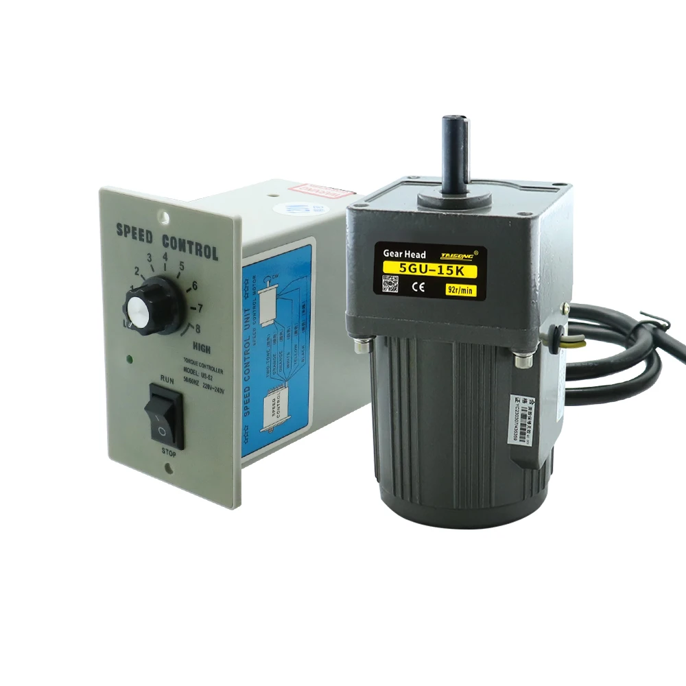 HLTNC 40W 90X90MM Micro AC Motor de engranaje 110V 220V 380V Motor eléctrico Reducción Caja de cambios Control de velocidad para bomba